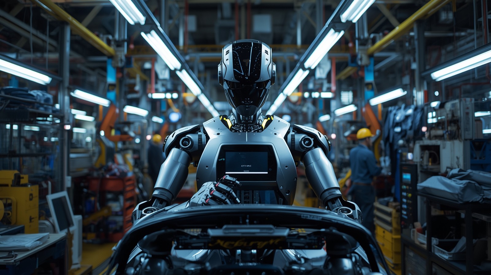 Humanoider Roboter arbeitet selbstst&auml;ndig in Fabrik